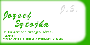 jozsef sztojka business card